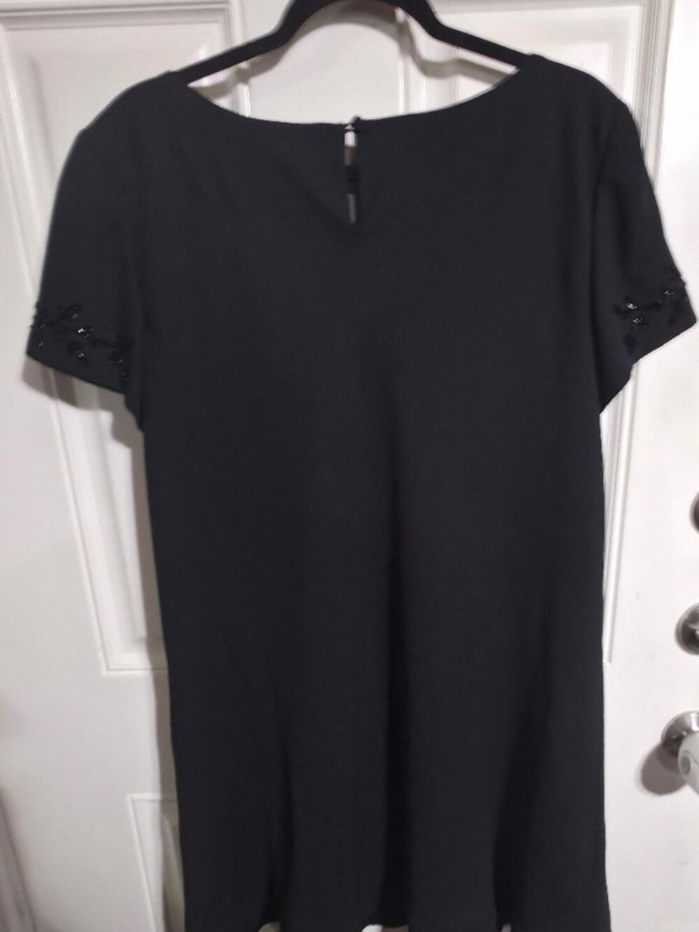 Black Beaded Shift Dress